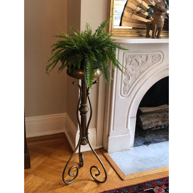 MidCentury Brass Jardinière Plant Stand Chairish