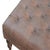 Animal Skin Buffalo Leather Button-Tufted Ottoman For Sale - Image 7 of 8