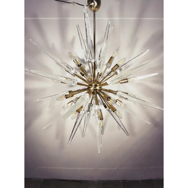 Sputnik 24 Brass Lights with Murano Glass For Sale - Image 10 of 13