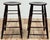Early 20th Century Vintage English Style Turned Wood Bar Stools, a Pair For Sale - Image 5 of 13
