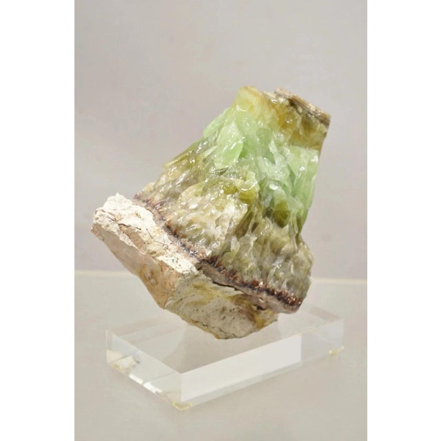 Late 20th Century Large Green Calcite Quartz Mineral Geode Specimen Sculpture by Brenda Houston For Sale - Image 11 of 11