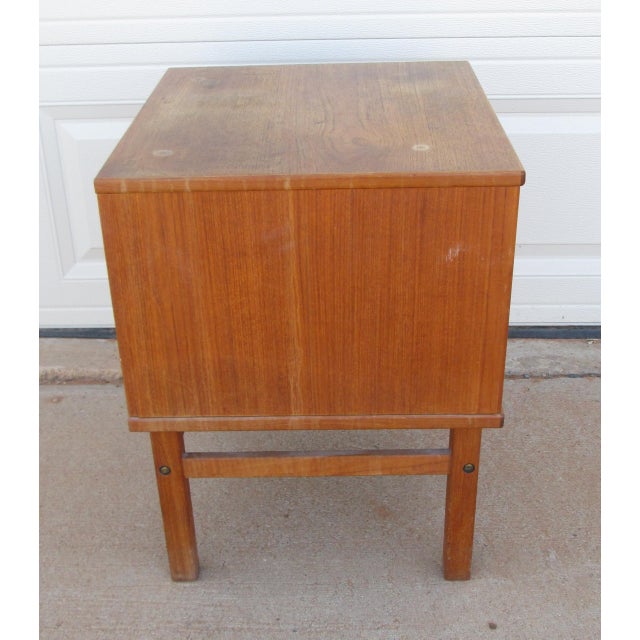 Mid-Century Modern Nils Jonsson for HJN Mobler Danish Mid Century Teak Nightstand For Sale - Image 3 of 15