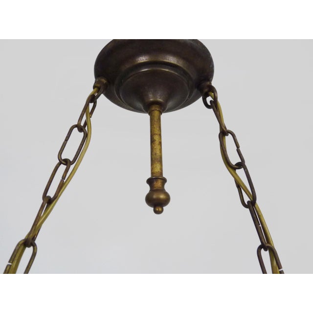 Cherub Chandelier with 2 Lights in Tulip Bronze with Dragonfly Glass Paste, 1960s For Sale - Image 10 of 11