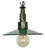 Industrial Enameled Military Pendant Lamp with Cast Aluminium Top, 1960s For Sale