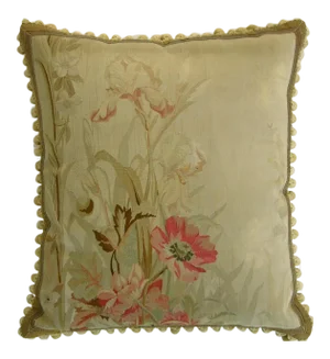 Circa 1860 Antique French Aubusson Tapestry Pillow