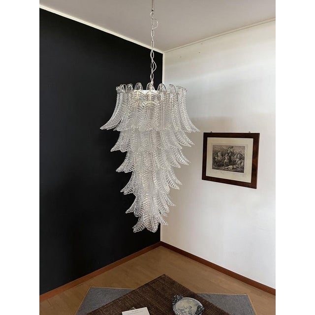 Large Italian Murano Felci Glass Spiral Chandelier, 1990s For Sale - Image 11 of 16