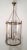 Neoclassical Brass & Silver Plated Lantern with Strong Rounded Faux-Glass Plast For Sale - Image 4 of 13