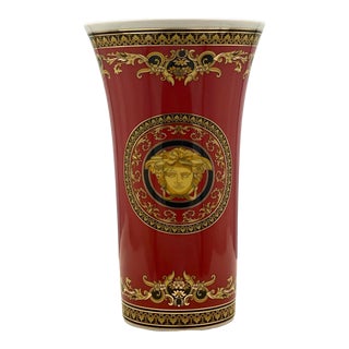 1980s Versace Large Medusa Vase by Rosenthal For Sale