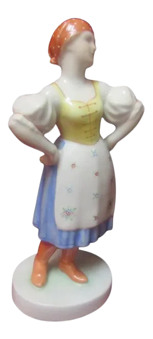 Herend Porcelain Hungarian Vintage Folk Peasant Figurine