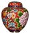 Cloisonné Enamel Small Melon Ginger Jar With Peony Motif and Lid For Sale