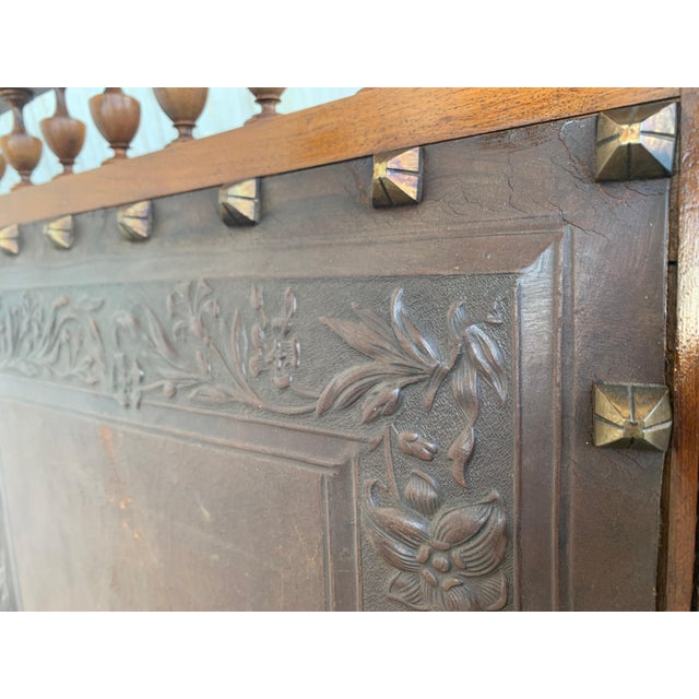 Louis XVI Style Italian Pair of Carved Walnut Armchairs, 1900s For Sale - Image 12 of 18