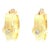 Late 20th Century Pair of Florentine Finish Hoops With Diamond For Sale
