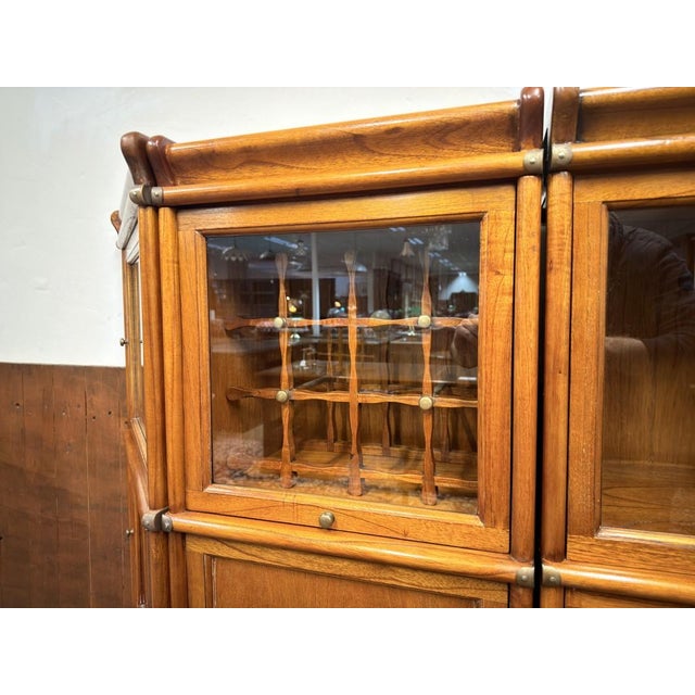 Brown English Wine Rack for Bookcase from Globe Wernicke For Sale - Image 8 of 9