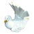 White Plaster Painted Bird Statue / Figurine For Sale