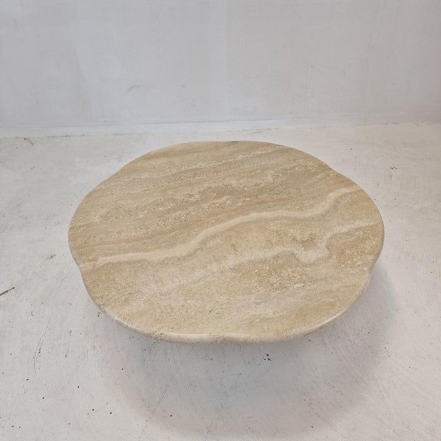 Italian Travertine Coffee Table, 1980s For Sale - Image 14 of 18