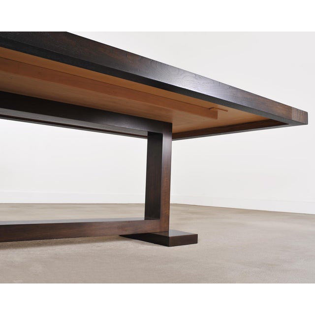 Monumental Ferrell+Mittman Modern Trestle Dining Table 13 Ft For Sale - Image 12 of 18