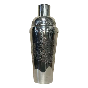 Sterling Silver Dragon Cocktail Shaker, 1900s