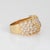 Modern 80s Vintage 1.50ct Diamond Cigar Band 14k Yellow Gold Sz 5 Ring Mixed Cuts For Sale - Image 3 of 7