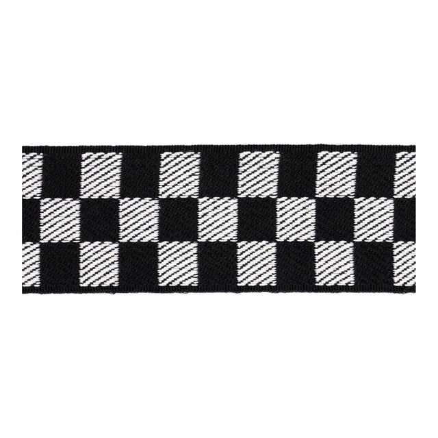 Sample - Schumacher Zee Tape, Black & Ivory For Sale