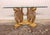 Tan Vintage Hand Carved Architectural Chinese Guardian Lions “Foo Dogs” Console Table Circa 1970s For Sale - Image 8 of 9