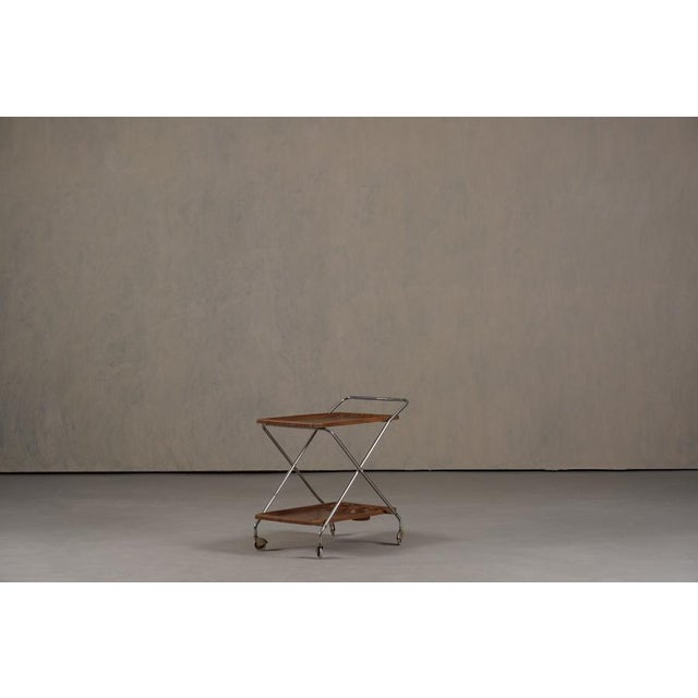 Vintage Aluminium and Plastic Bar Cart, Italy, 1970s For Sale - Image 9 of 9