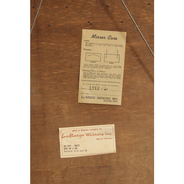 Gold LaBarge Italian Rococo Style Giltwood Carved Wall Mirror For Sale - Image 8 of 13