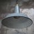 Vintage French Industrial Grey Enamel Factory Pendant For Sale - Image 4 of 5