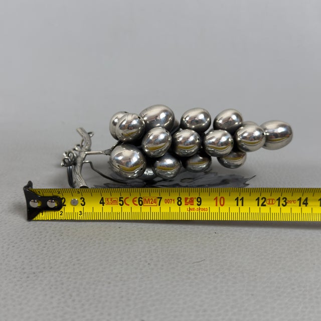 Decorative 800 Silver Bunch of Grapes, 20th Century For Sale - Image 9 of 11
