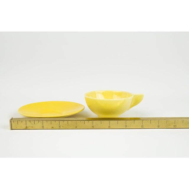 MidCentury Yellow Coffee Cups With Saucer Set of 3 Chairish