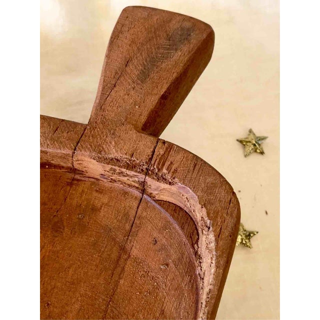Antique Early 20th Century Wooden Cereal Scoops with Reversible Christmas Decorations, Set of 2 For Sale - Image 6 of 12