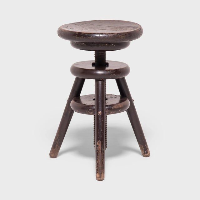 Wood 20th-Century Chinese Turn Stool For Sale - Image 7 of 7