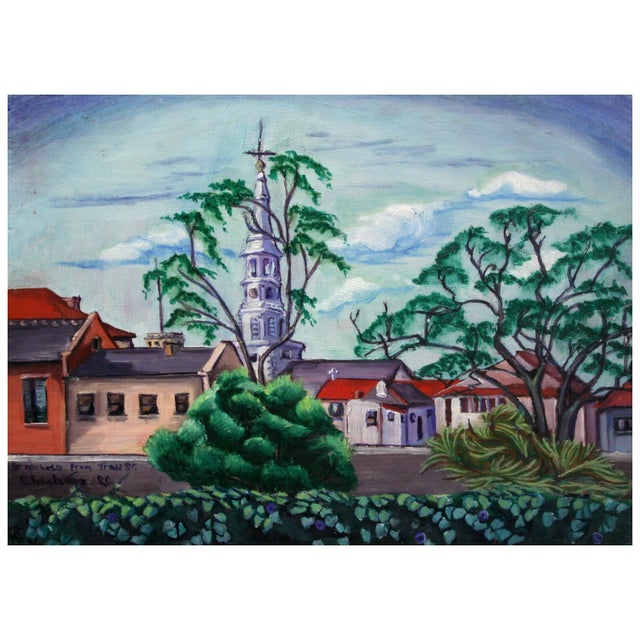 Impressionist Mid-Century Charleston, South Carolina Small-Scale Landscape Painting by Virginia Rogers For Sale - Image 3 of 3