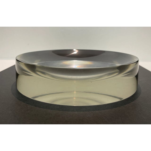 Contemporary 1960s Ward Bennett for Salviati Vide-Poche Clear, Concave, Signed For Sale - Image 3 of 13