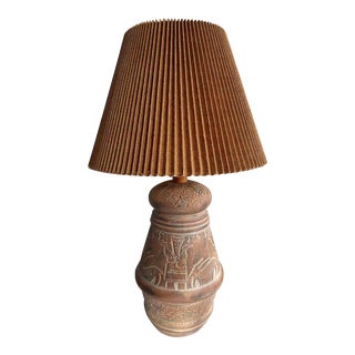 Vintage Terracotta Lamp For Sale