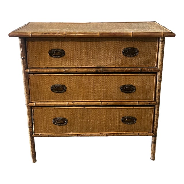Late 19th Century Victorian Bamboo Chest For Sale