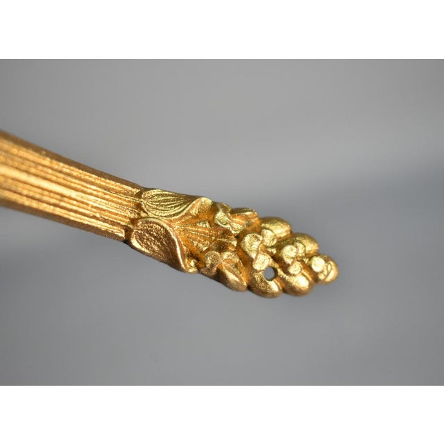 French Louis XVI Style Bronze Curtain Tie-Backs, Set of 2 For Sale - Image 11 of 15