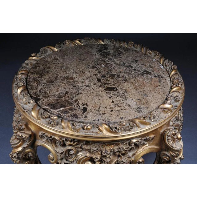 Impressive Salon Table Louis Quinze Xv, Gold For Sale - Image 5 of 12