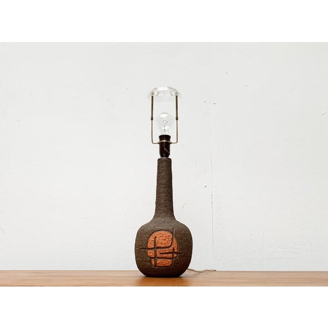 Brutalist Danish Studio Pottery Table Lamp, 1979 For Sale - Image 17 of 18