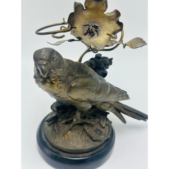 Traditional Bronze Sculpture of a Parakeet For Sale - Image 3 of 7