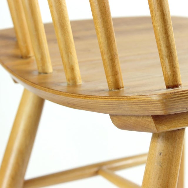 Mid-Century Oak Chair, 1975 For Sale - Image 9 of 16