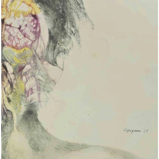 The Face is a phototype print reproducing drawing by Renzo Vespignani of the 1960s Signed on the plate lower right. The...