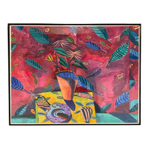 Gary Komarin, Contemporary, Oil on Paper, Large Abstract Painting, Usa, 1987