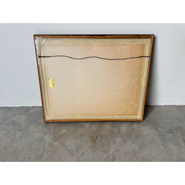 1980's Vintage Santorini Watercolor Landscape Painting, Signed For Sale - Image 11 of 11