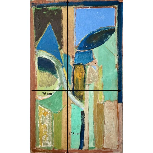 Large still life from the 1970s (dated on the back 1970) painted on a wooden panel. Unsigned.