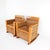 Pair of Mexican Mid-Century Modern woven Rockingchairs made in the 1950s in Primavera wood and palm cords. Featuring...