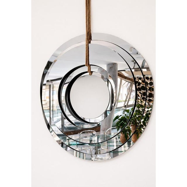 Collimate silver hanging wall mirror by gtg design couture special edition of 11 pieces + 1 ap dimensions: d 4 x w 120 x h...