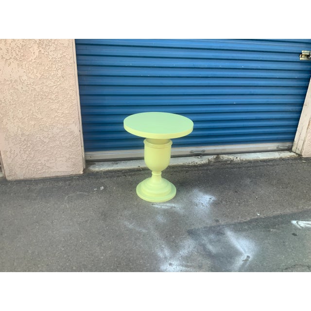 1990s Mid Century Style End Table Done in Mint Green Finish For Sale - Image 5 of 8