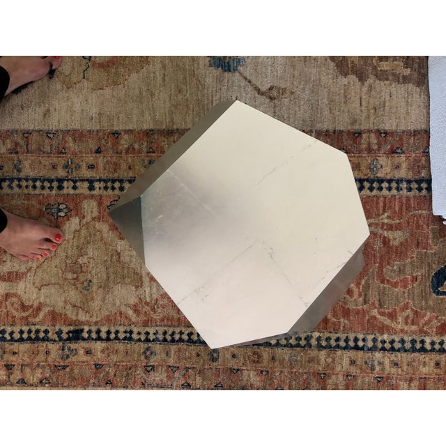 Silver Minimalist Baker Quarry Accent Table For Sale - Image 8 of 9