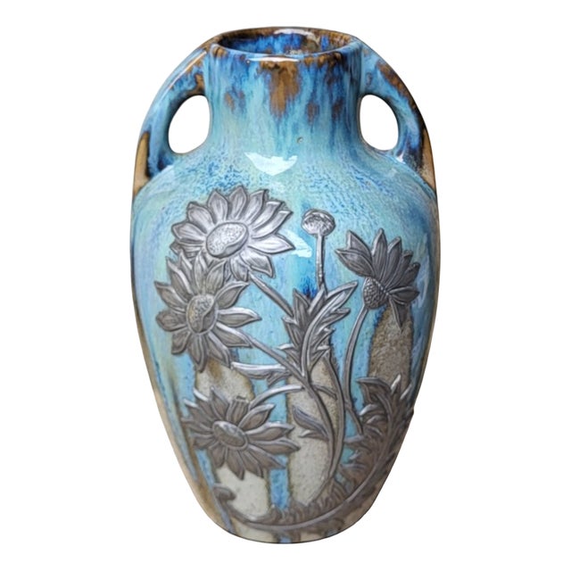 Vintage Stoneware Vase from Pierrefonds, 1930s For Sale