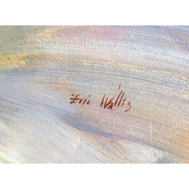 Impressionist Eric Wallis Roses Original Oil on Stretched Canvas Hand Signed For Sale - Image 3 of 3